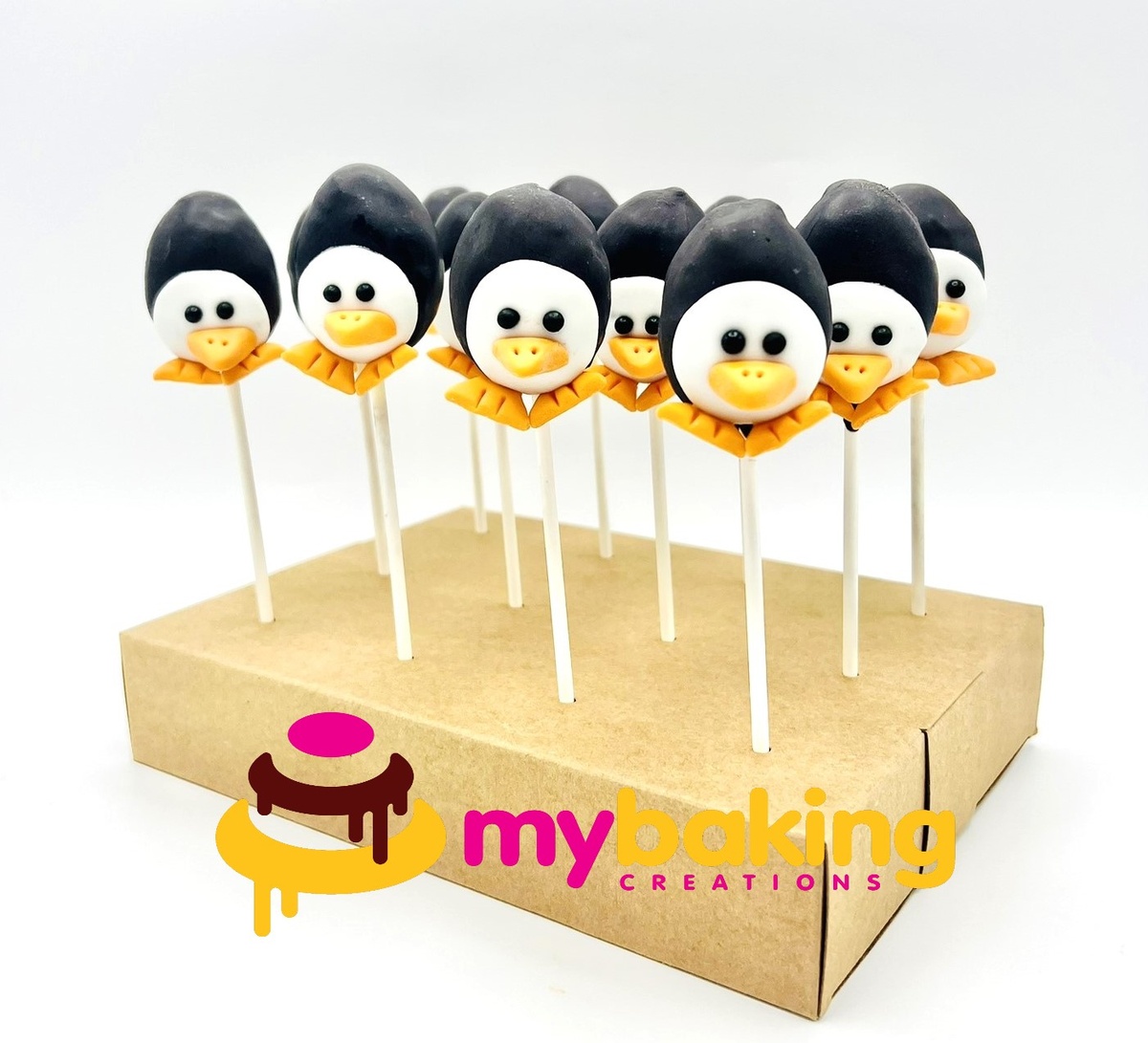 Custom penguin animal cake pops Bay Area bakery